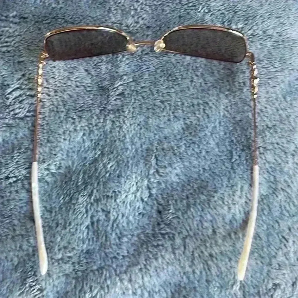 Jimmy Choo 56mm Tesos Square Sunglasses in Gold Copper/ Pink Flash Slv NWT - Picture 9 of 11